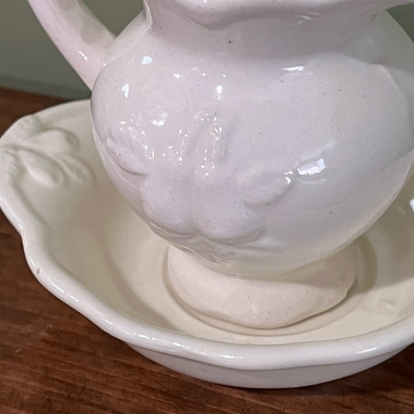 CERAMIC VINTAGE MINI BOWL AND PITCHER SET - Picture 2 of 9